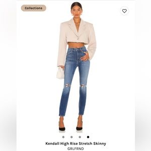 GRLFRND KENDALL HIGH RISE RIPPED JEANS
